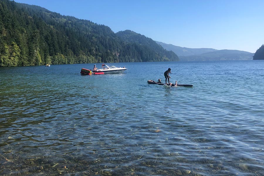 Go jump in a lake after you ride Brown Pow near Lake Whatcom