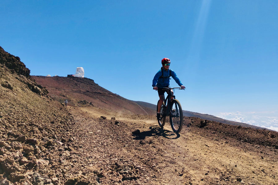 Mountain biking Maui's Skyline trail