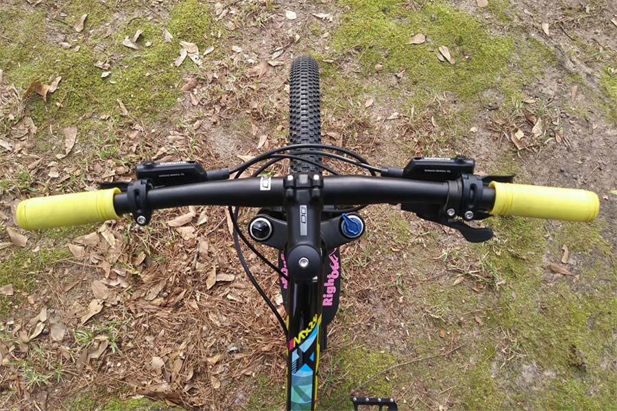 Bird's eye view of the Orbea MX 24 Trail cockpit