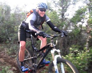 Cecilia Potts riding a Santa Cruz Blur