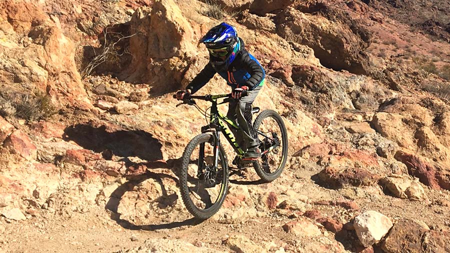 Riding the Scott Scale RC JR 24 at Bootleg Canyon, Nevada