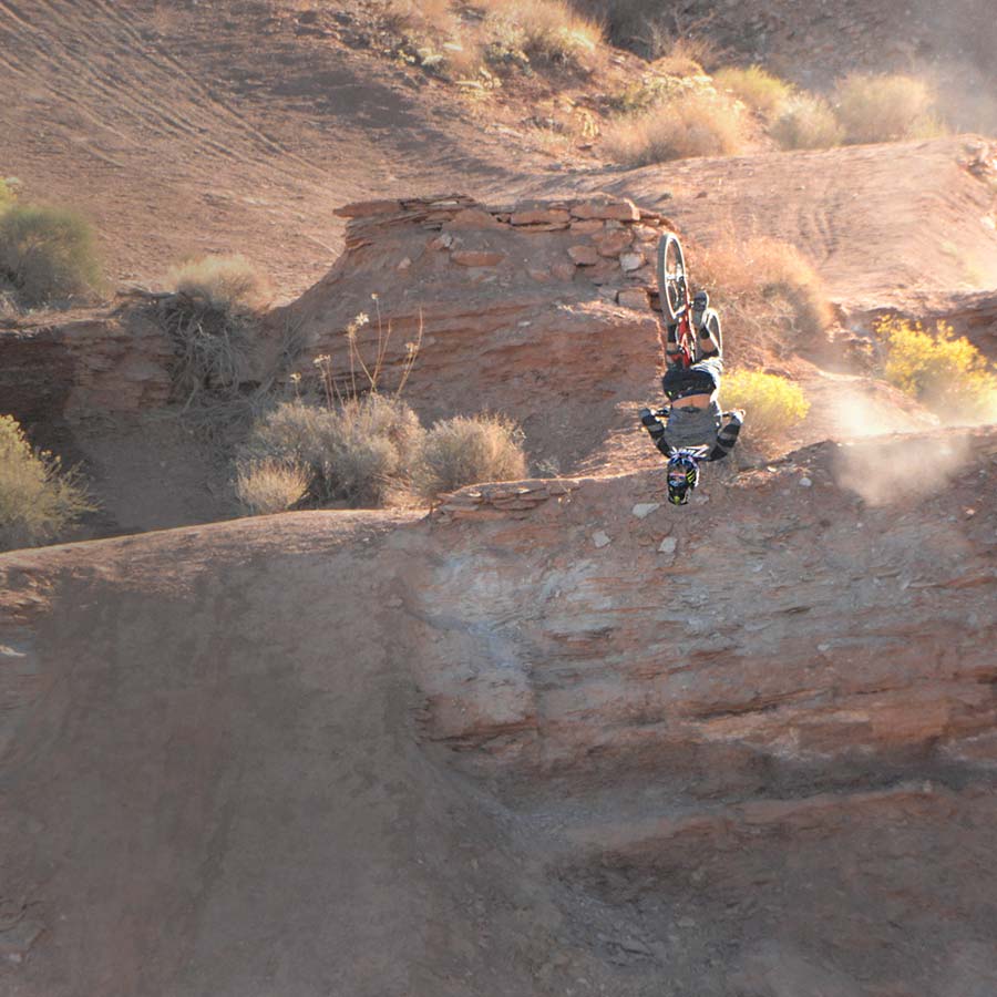 Cam Zink, freeride mountain biker at the 2017 Red Bull Rampage