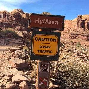 The entry to the Captain Ahab trail is reached via the Hymasa trail