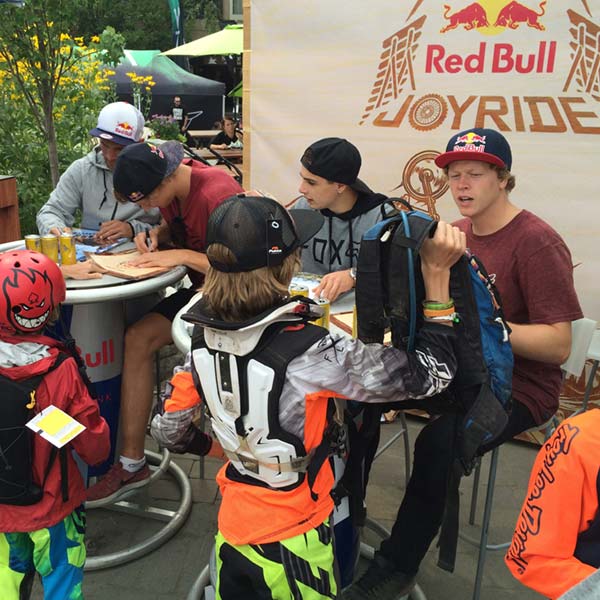 An autograph session with the pros during Crankworx Whistler