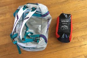 Compressed and stuffed Patagonia Black Hole 60L Duffel Bag