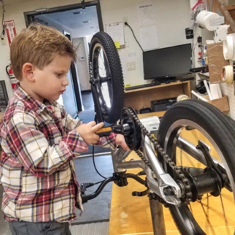 Building up a kids' bike