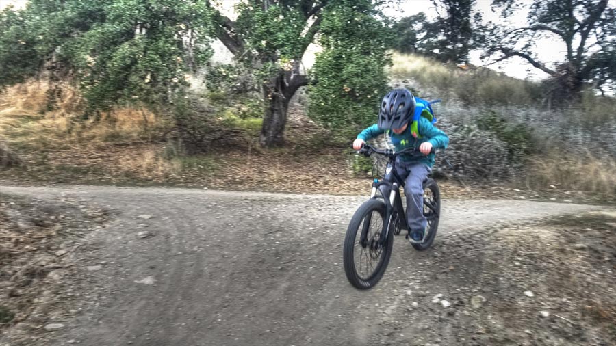 Ripping a trail on a Prevelo