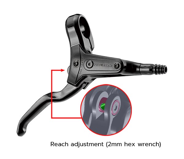 Where to adjust the Tektro brake levers