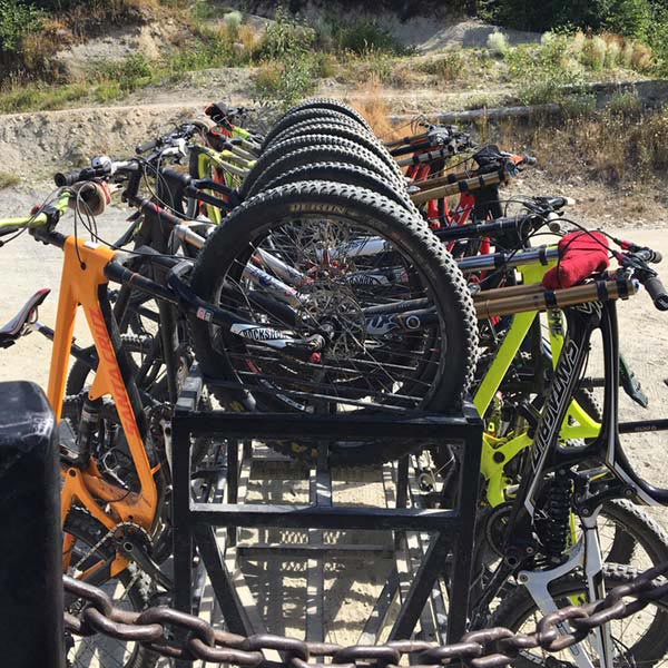 Bikes on shuttle