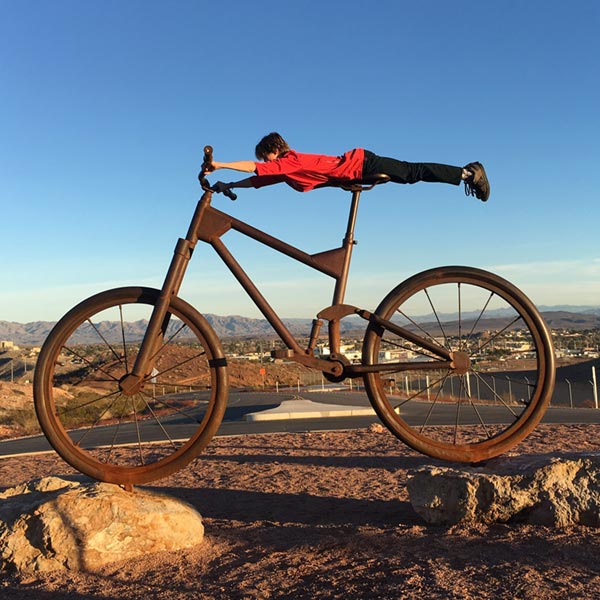 Bootleg Canyon bike sculpture