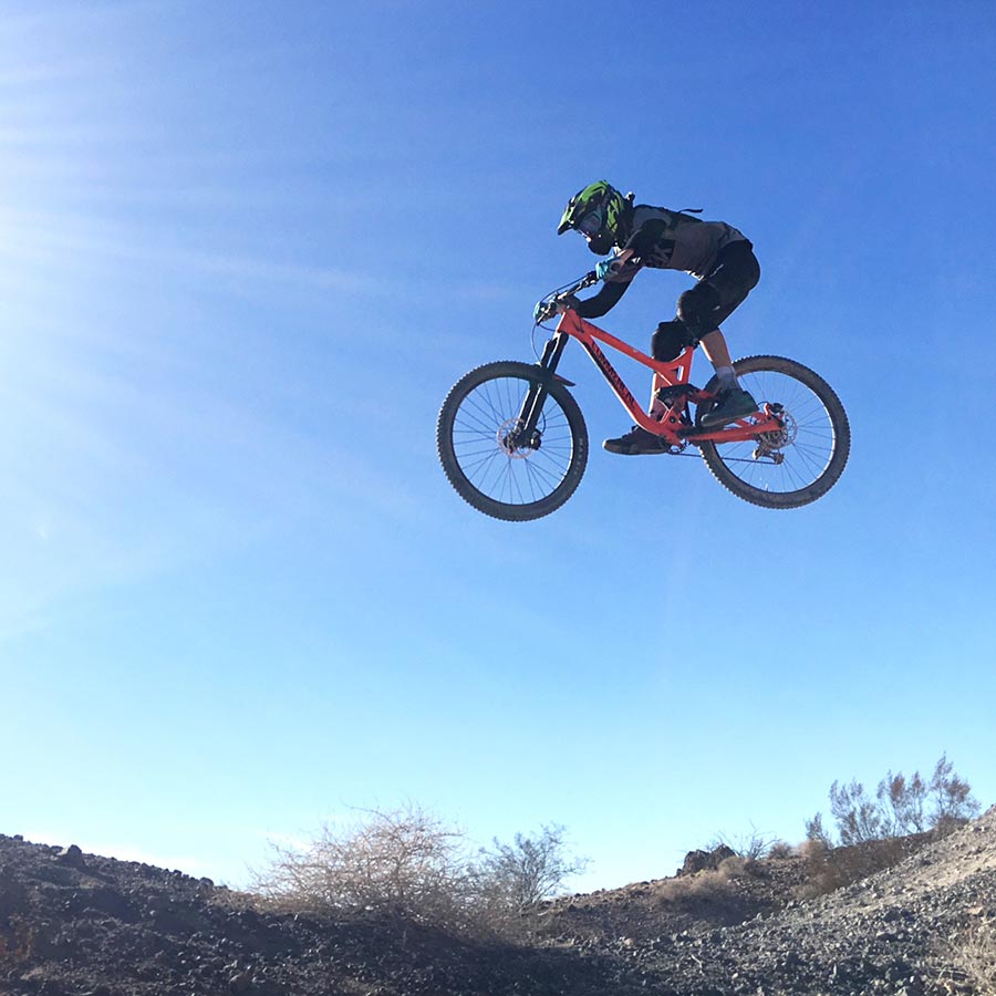 jumping on mountain bike