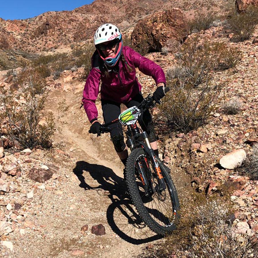 Mountain biking mom