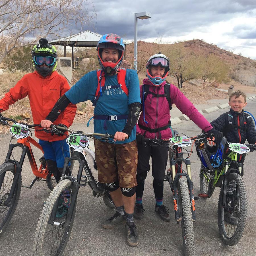 Mountain biking family