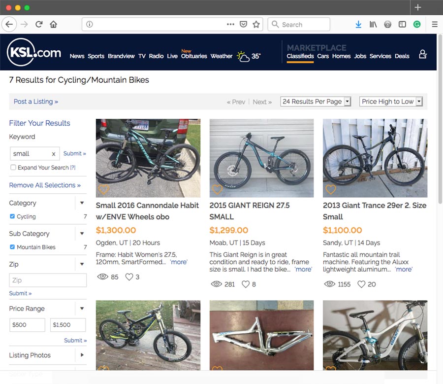 best used mountain bike website