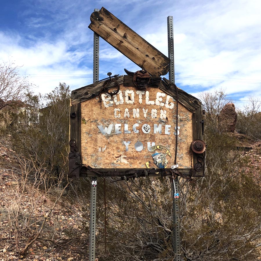 Bootleg Canyon Welcomes You - sign