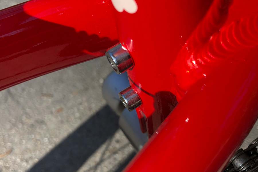 This is where the drive train is secured on the LittleBig Bike