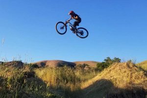 Getting air with the Commencal Clash Jr.