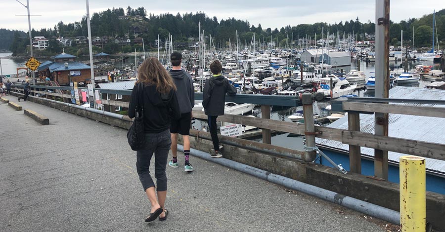 Gibsons BC harbor stroll