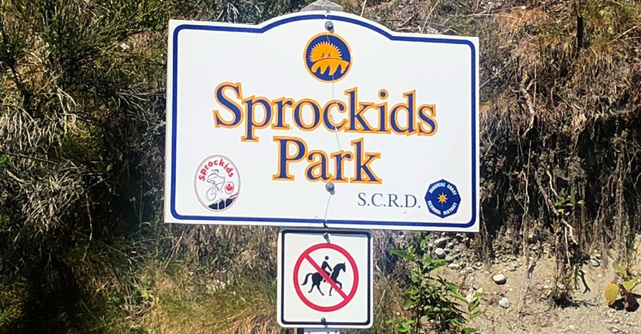 Sprockids Park sign