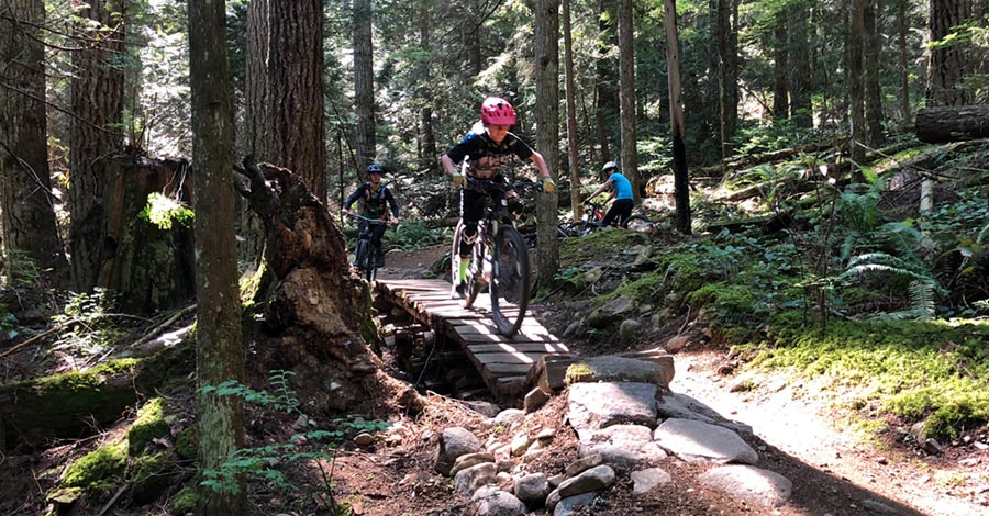 Mountain biking with kids at Sprockids Bike Park