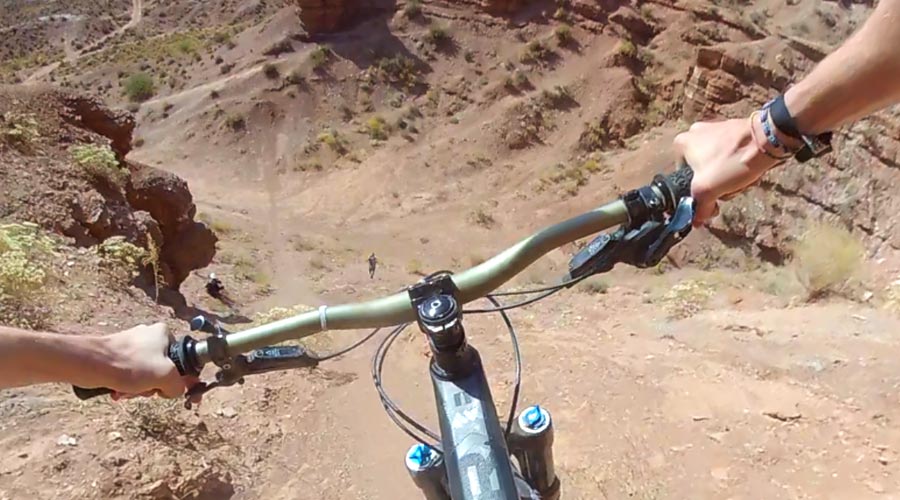 POV of a line at the old Red Bull Rampage site