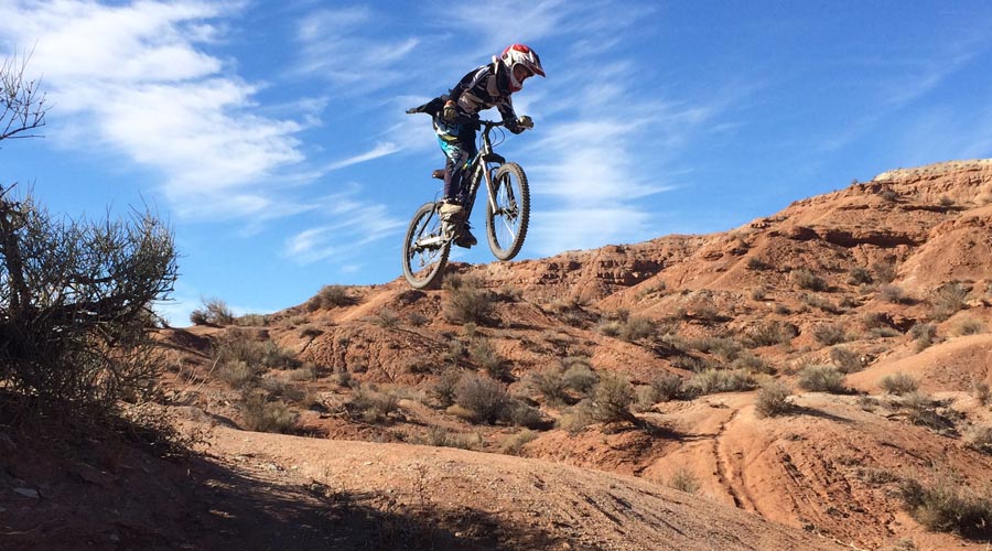 Old Red Bull Rampage site - getting air