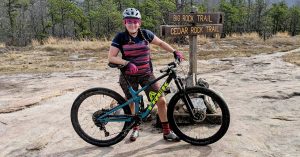 Tania Gregory and her Trek Top Fuel