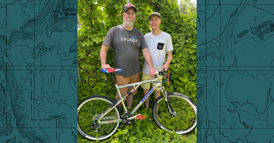 Allen Sybrant, son, and bike