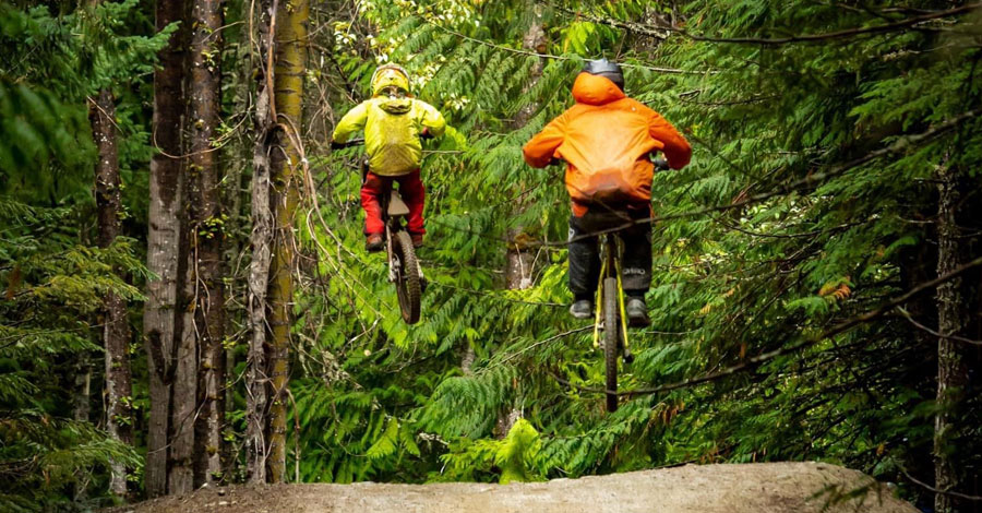 Colin Zimmerman and son on a jump