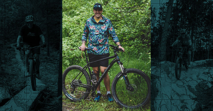 Devin Featherstone and his Cannondale Cujo