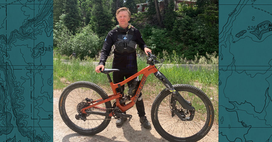 Kris Baughman and his Santa Cruz Nomad