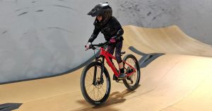 The Prevelo Zulu Four Heir's geometry lets your kid pump the pumptrack