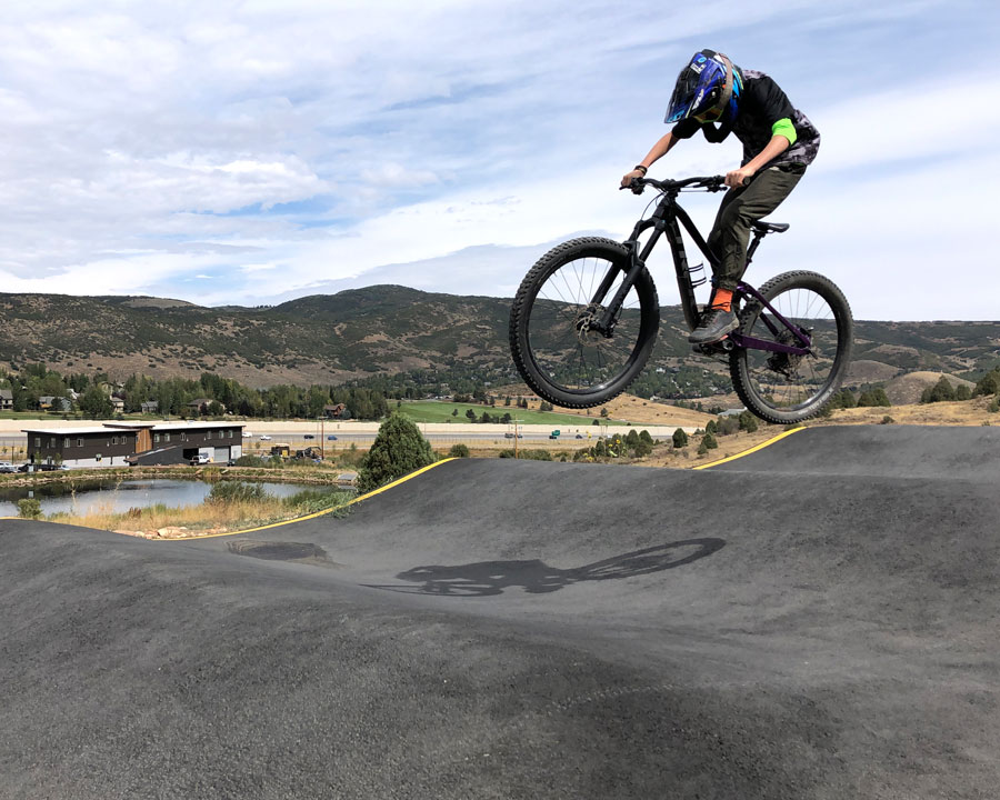 Riding the connector ribbon at Woodward Park City