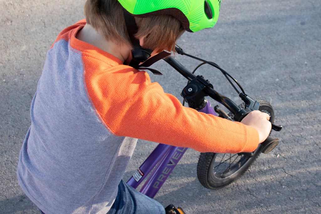 The reach is an important fit factor for kids' bikes